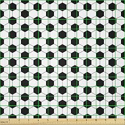 Ambesonne Soccer Fabric by The Yard, Abstract
