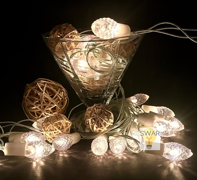 Glimmer Lightings Dragon Egg Crystal String Lights Handmade with Love Diwali Wedding Christmas Party Home Decoration Trendy Quirky Unique Gifts Rice Copper Wire Lights (Made in India)