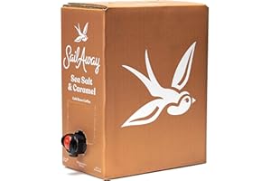 SAIL AWAY COFFEE CO. Sail Away Coffee Cold Brew Coffee Box Taps- Less Acidic Coffee Beverages | 120mg Caffeine, Gluten Free, Organic, Keto, Sea Salt & Caramel, 96 Fl. Oz.