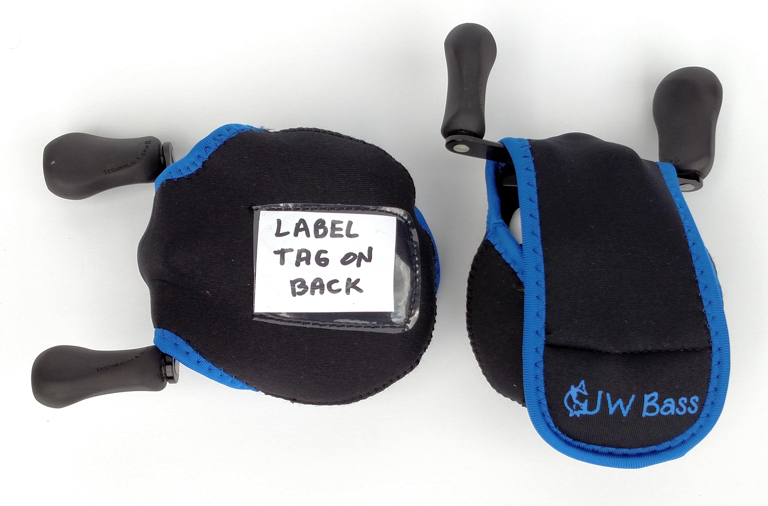 JW Bass Reel Cover Bag Case with Label Tag New Design BaitCaster Fishing 2 Pack