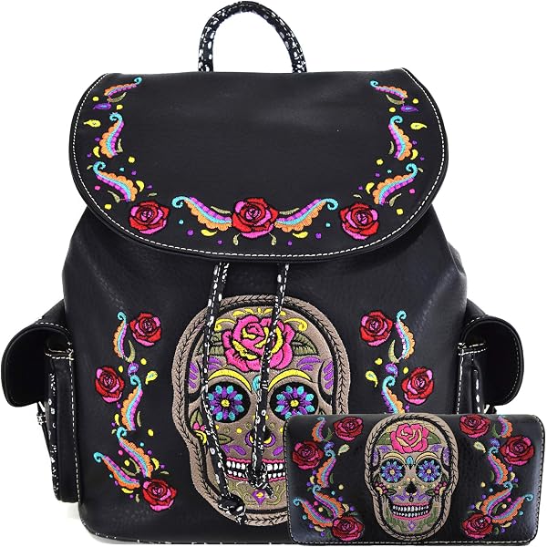 Amazon.com: ZGRJSZDD Men and Women 3D Skull Backpack Gothic  display picture 3