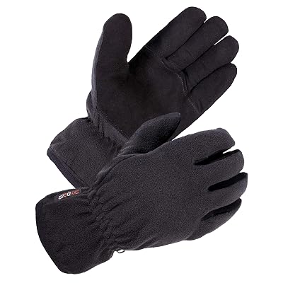 SKYDEER Mens Winter Gloves with Soft Premium Genuine Deerskin Suede Leather and Warm Windproof Polar Fleece SD8661TL