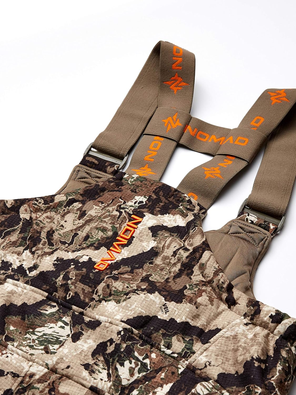 Nomad Mens Scrape Bib | Water & Wind-Resistant Insulated Performance Camo Hunting Bib: Clothing