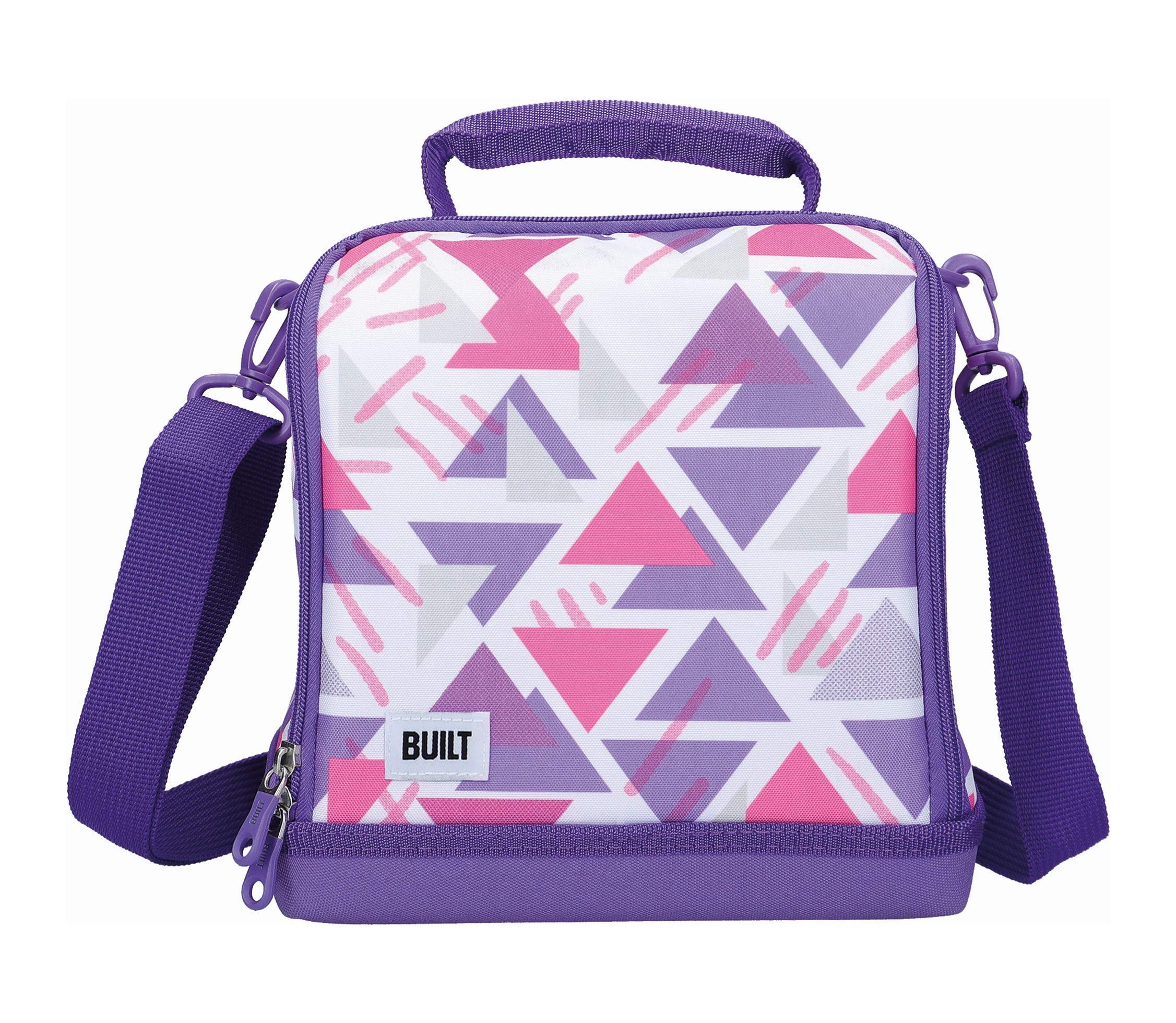Built Insulated Lunch Bag with The Active Design, Polyester/PEVA, Purple/White, 18.5 x 24 x 26 cm