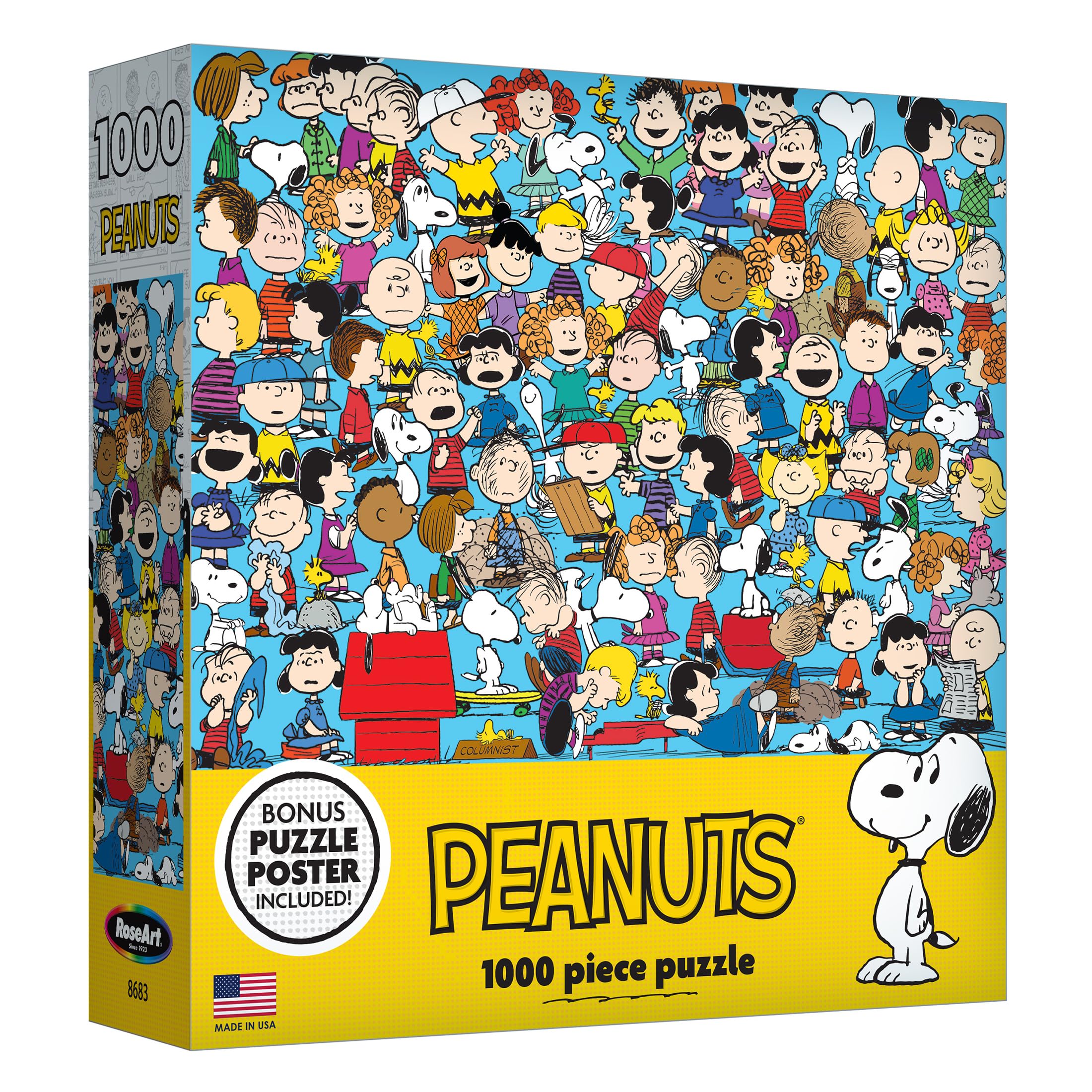 RoseArt - Peanuts - Cast of Characters - 1000 Piece Jigsaw Puzzle for Adults