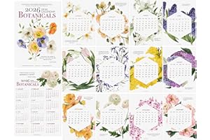TODO BIEN DESIGN INC. 2026 Desk Calendar - Botanical Watercolor Monthly Calendar, Made in USA, 5x7 pages with motivational quotes, wooden Easel for Home Oﬃce School, Holiday New Year Gift (2026 Botanical - 02, Refill Pages Only)