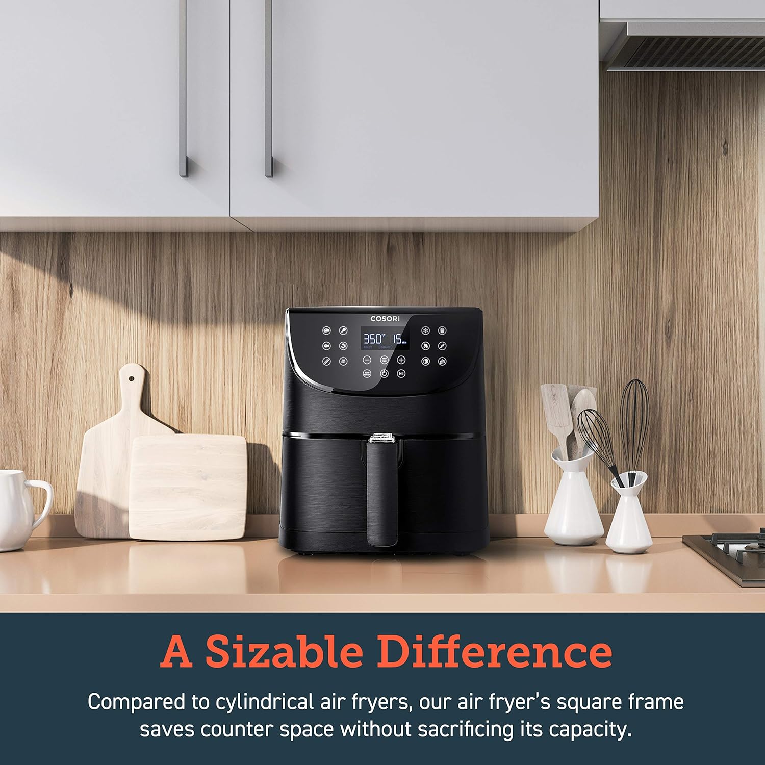 COSORI Air Fryer Max XL(100 Recipes) Electric Hot Oven Oilless Cooker LED Touch Digital Screen with 11 Presets, Preheat& Shake Reminder, Nonstick Basket, 1700W, 5.8 QT-Black: Kitchen & Dining