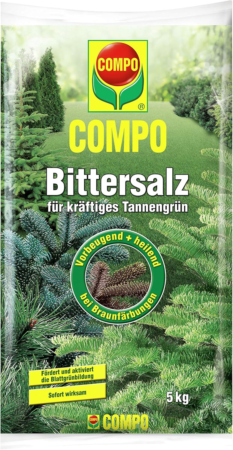 COMPO Bittersalz für alle Fichten, Tannen und andere Koniferen, Gartendünger, 5 kg