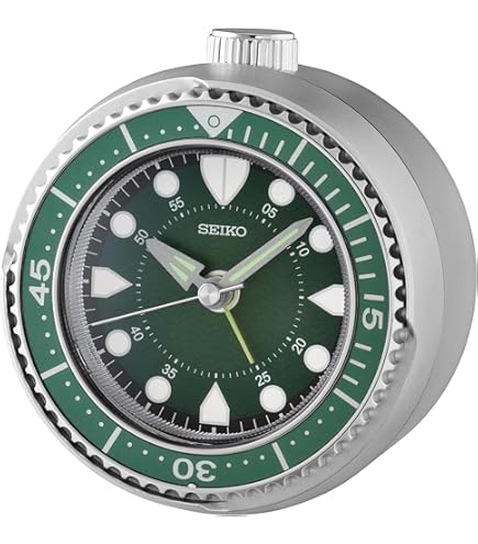 Amazon.com: Seiko Mai Bedroom Alarm Clock, Metallic Green : Home
