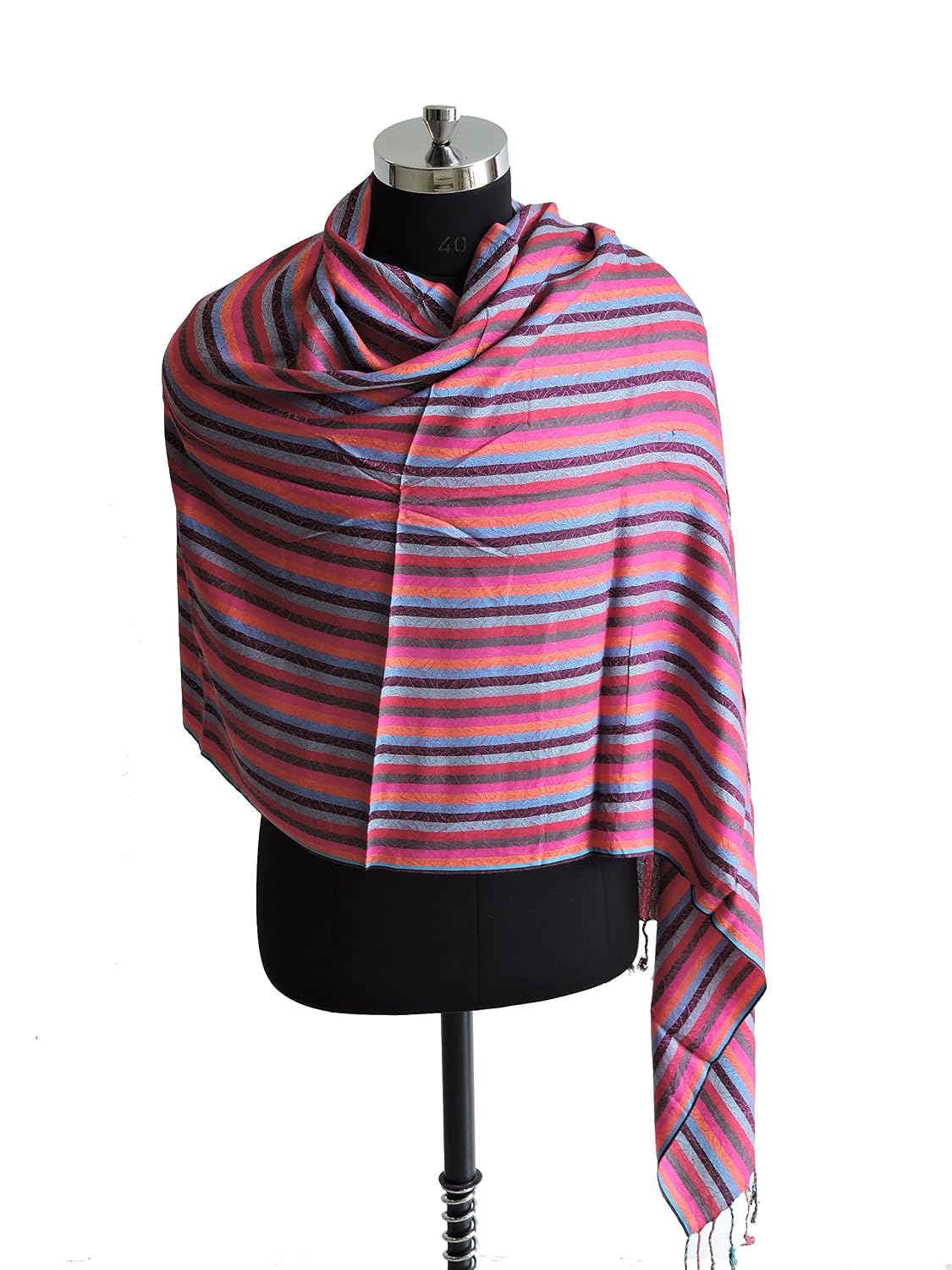 weavers villa pure viscose stripes stole