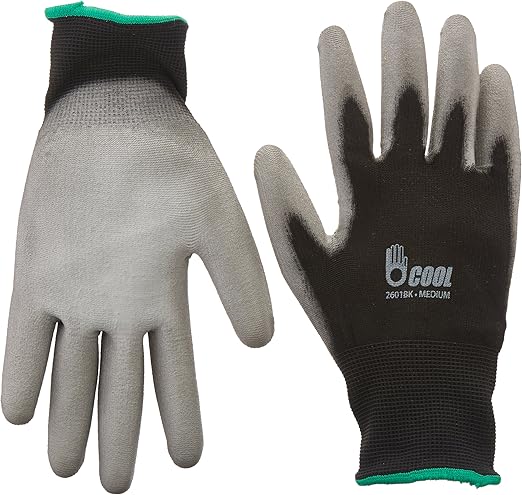 Guante de Bellingham 2601bk Nylon negro/gris Poliuretano Palm guantes