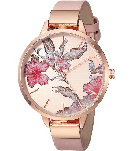 Nine West Women\'s Silver And Grey Analog Quartz Floral Dial Mesh Bracelet Watch Nine West Women main image 2