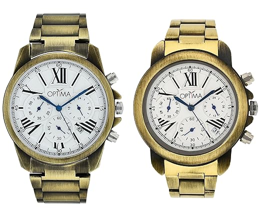 Optima Chronograph White Mens Watch OPT-3477_78 (Combo)