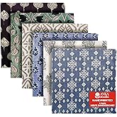 AVKA Studio Men's Handkerchiefs – 100% Cotton, 16x16 Soft Handcrafted Hankies for Men – Sweat Absorbing, Machine Washable, Thin & Lightweight - pack of 6