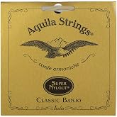Aquila New Nylgut AQ-2B Banjo Strings &ndash; Light Tension DBGDG - 1 Set of 5 (4th Red Series String) - Premium Synthetic Gut Strings for Bright Tone &amp; Stable Tuning