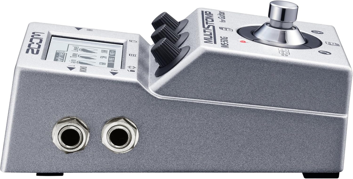 Amazon Com Zoom Ms 50g Multistomp Guitar Effects Pedal Single Stompbox Size 100 Built In Effects Tuner Musical Instruments