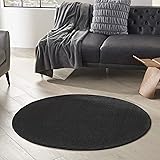 Nourison Home Essentials 4' x Round Black Fabric
