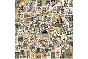 BARRELTREE 300 PCS Vintage Stickers, Aesthetic Stickers for Scrapbook Journaling Water Bottles Laptop,Waterproof Vinyl Ephemera for Bullet Journal, Junk Journal, DIY Crafts, Cottagecore Stickers for Teens Adults