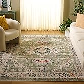 SAFAVIEH Madison Collection Area Rug - 9' x 12', Sage & Ivory, Transitional Design, Slip Resistant & Stain Resistant, Ideal f