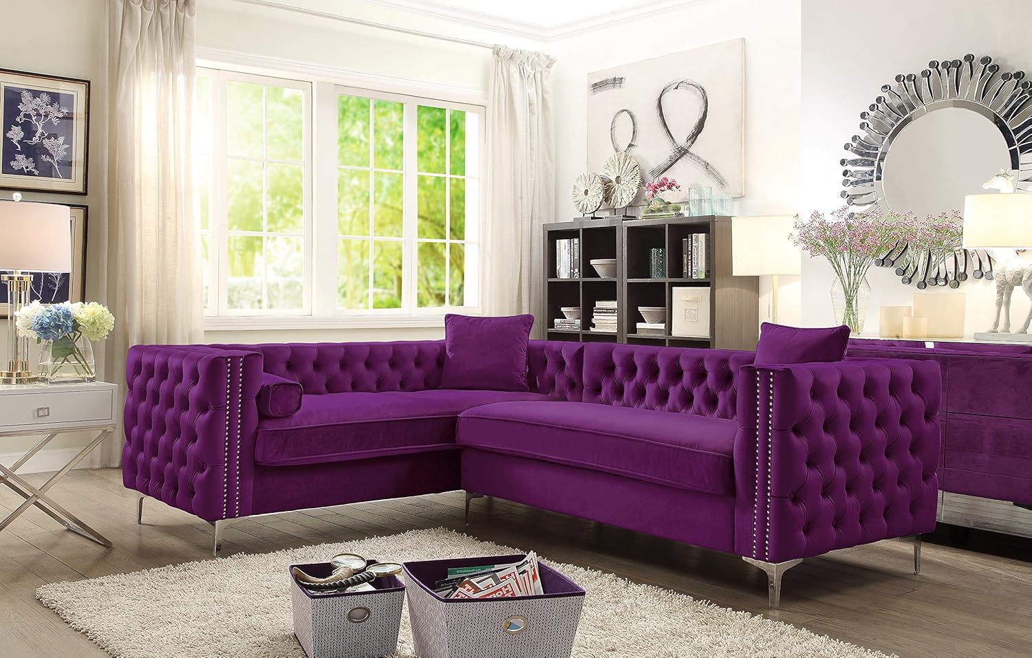 Best large velvet sectional sofa