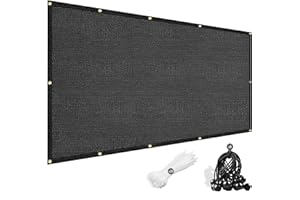 FOTMISHU 90% Shade Cloth Anti-Aging 6ftx13ft Sun Mesh UV Resistant Net, Sunblock Garden Shade Mesh Tarp for Plants Cover Gree