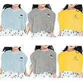 RAXIFU Baby Bibs for Girls or Boys, Toddler Bibs for Feeding (2 blue grey yellow)