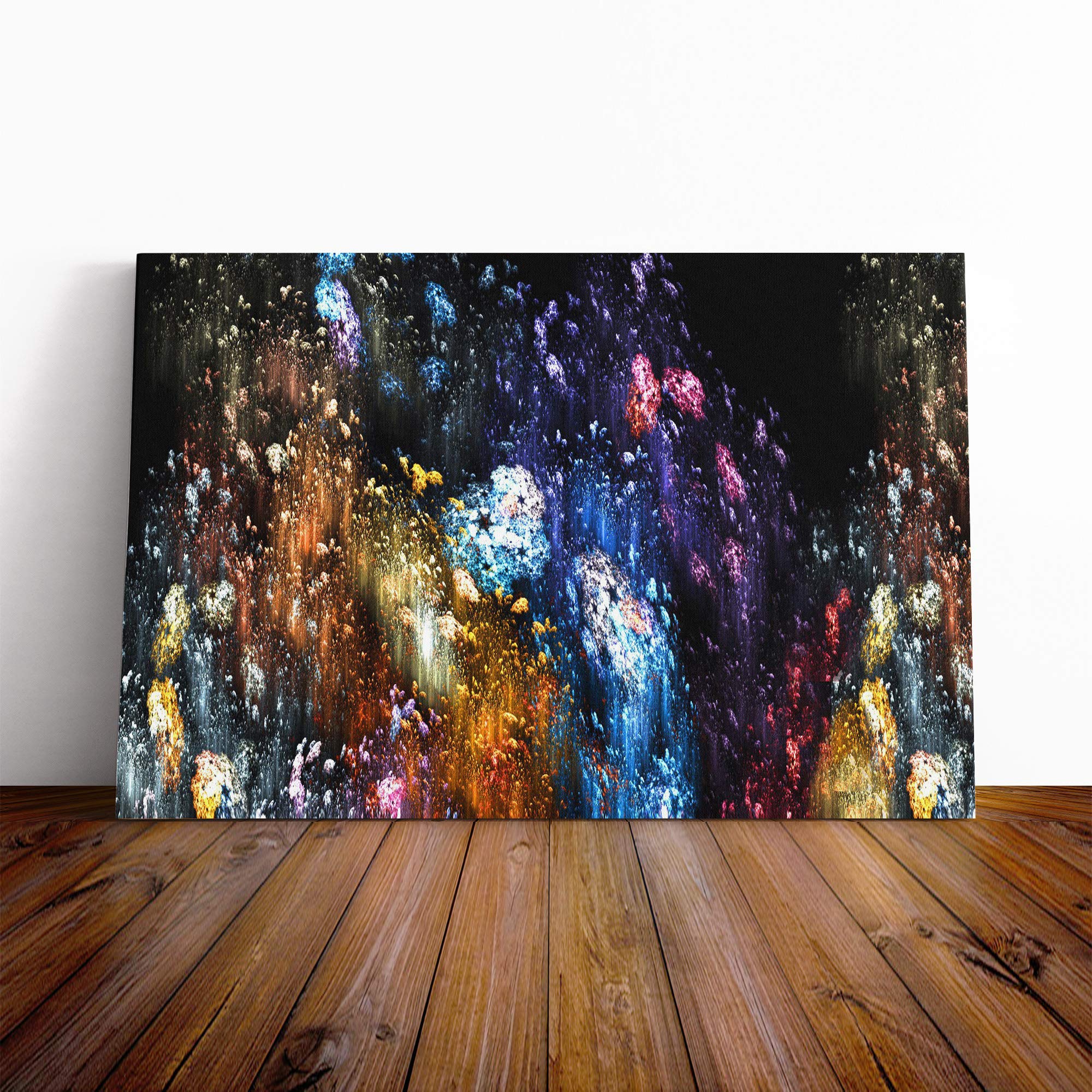 Paint Splash Abstract (7) Canvas Print | Gallery Wrapped 30mm Frame Wall Art | 20x14 inches | Ready to Hang | Abstract Picture | Living Room Bedroom Lounge Office