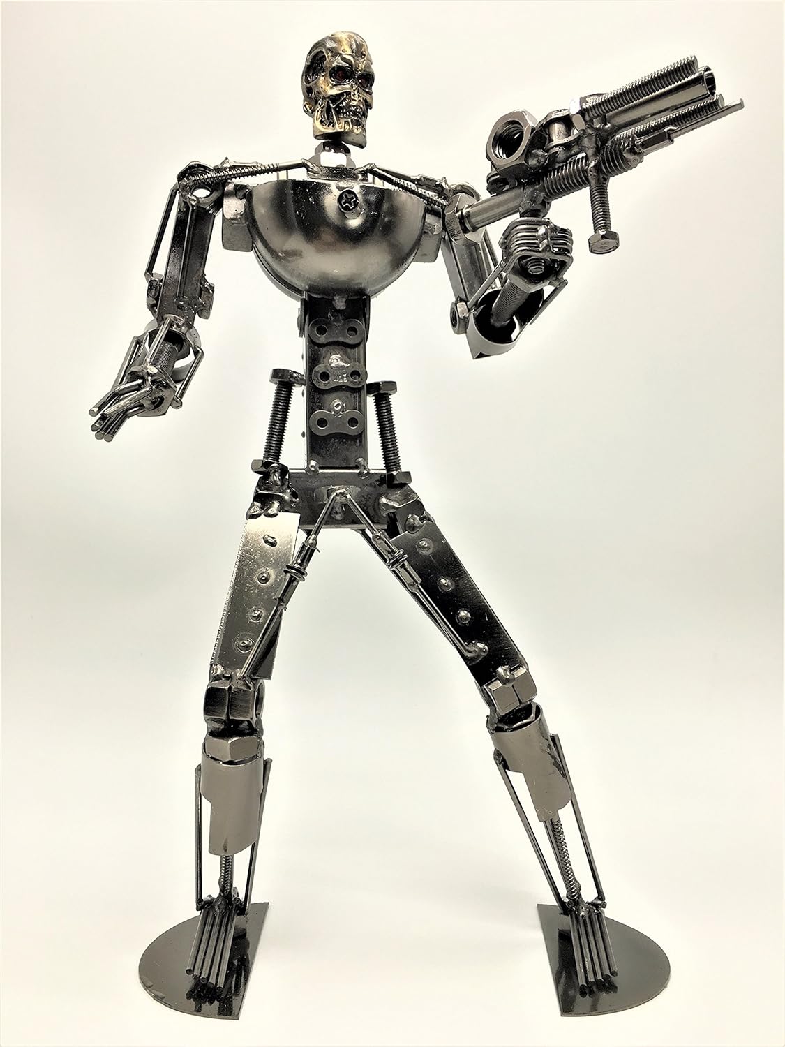 置物 オブジェ 飾り オシャレ インテリア プレゼント オールメタル 手作り ブリキ 撮影道具 ロボット ターミネター 約幅23 奥行19 高さ37cm 重量 約1 4kg 未来戦士 B079dly2l5 プラモデル模型パーツ 50 Off