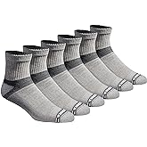 Eddie Bauer Men's Dura Dri Moisture Control Quarter and No Show Socks, 6 Pairs
