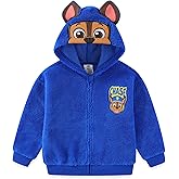 Paw Patrol Nickelodeon Chase Boys Zip Up Sherpa Hoodie with Ears for Toddler and Big Kids