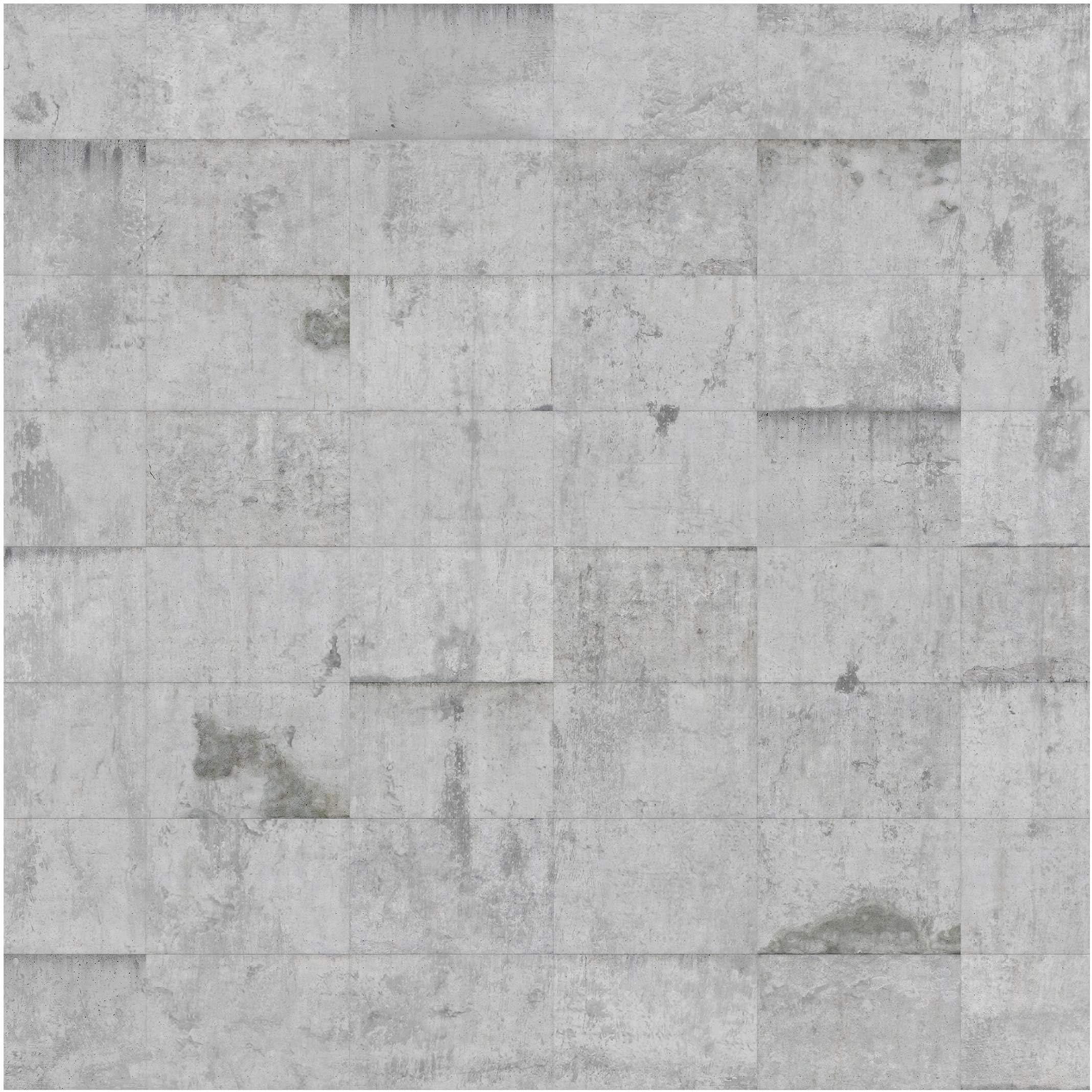 Bilderwelten Non-woven Wallpaper Premium - Conctrete Wallpaper - Grey Concrete Block Wall - Mural Square wallpaper wall mural 3D wallpaper photo feature wall-art wallpaper murals bedroom living room, Dimension HxW: 336cm x 336cm