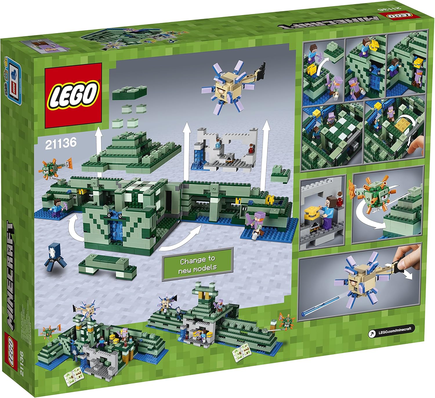 lego minecraft templo submarino