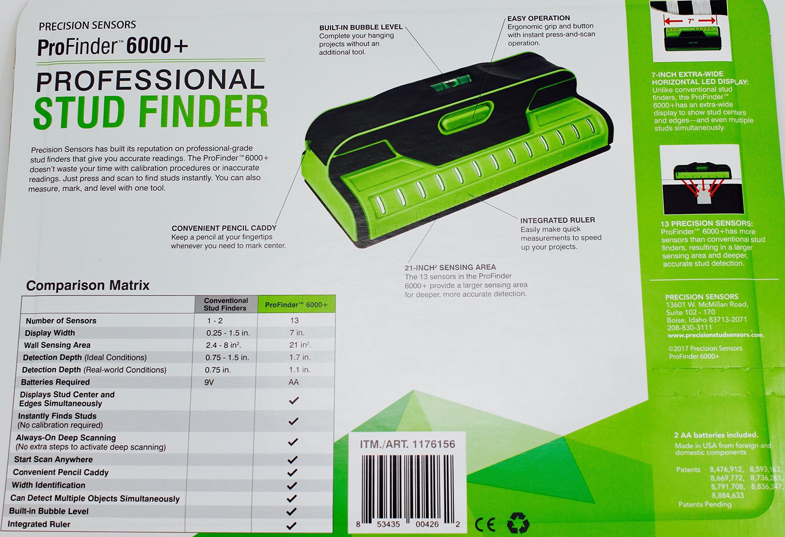 Precision Sensor ProFinder 6000+ Professional Stud Finder eBay