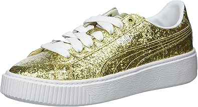 puma basket platform glitter