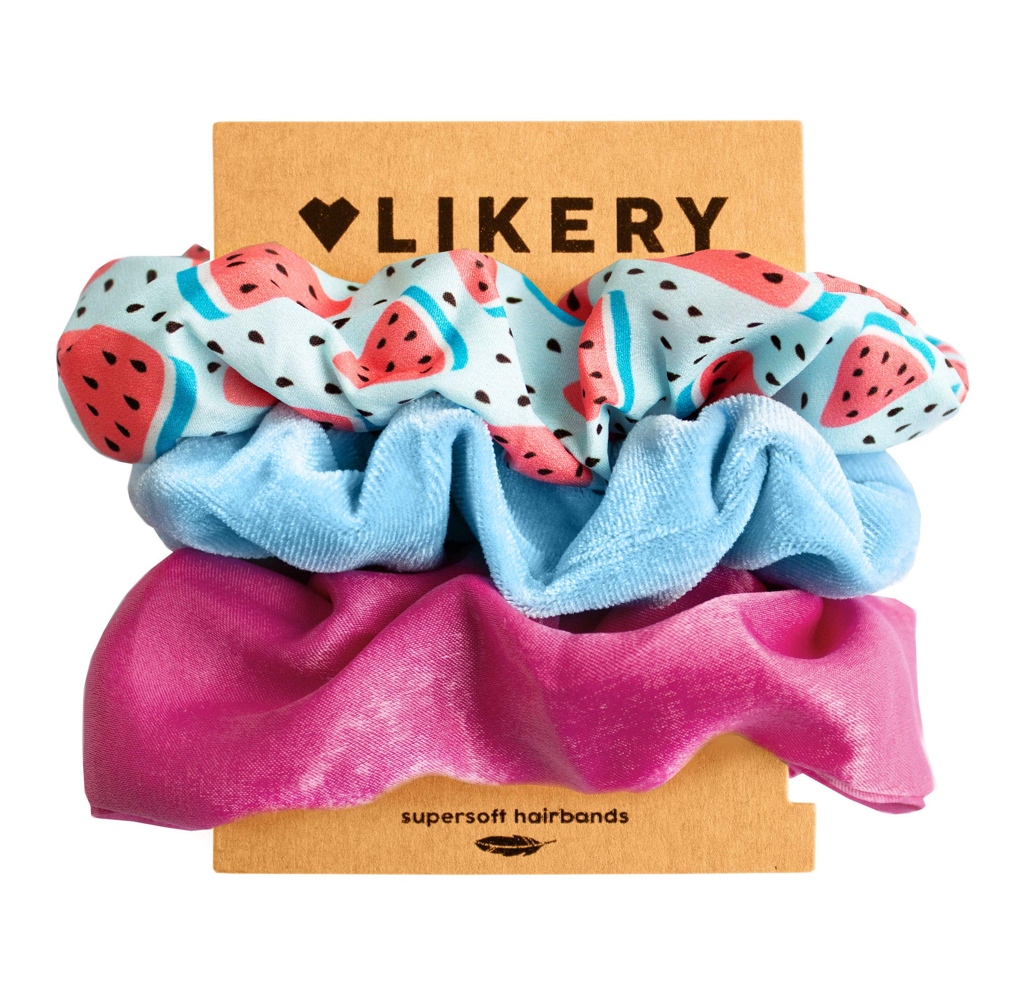 Super Soft LIKERY Scrunchies | Hair Bobbles and Bracelets | Gifts for Women Children Girls, Fabric