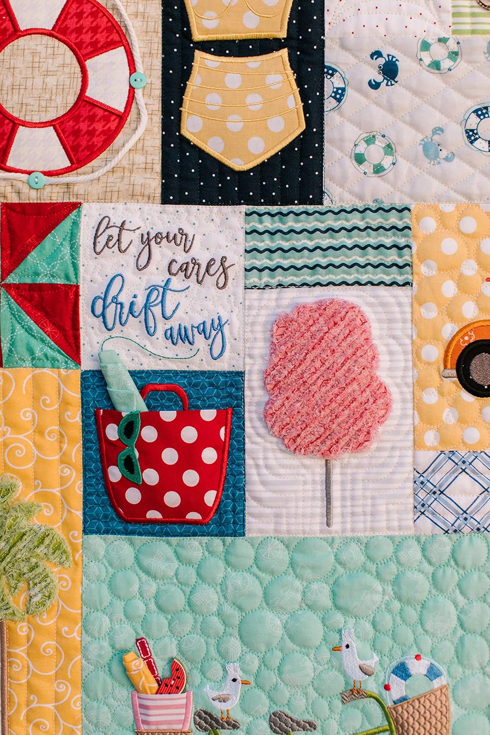 Amazon Com Kimberbell Featured Quilt Machine Embroidery Vintage Boardwalk 44 X 60 Office Products