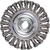 Mercer Industries 186510B Knot Wire Wheel, 4" x 1/2" x 5/8"-11, For Angle Grinders