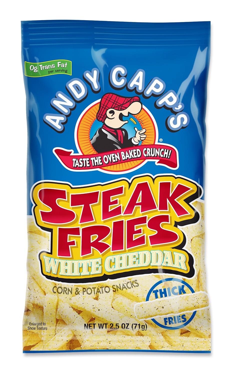 Andy Capp White Cheddar Steak Fries, 2.5 Ounce Bags (Pack