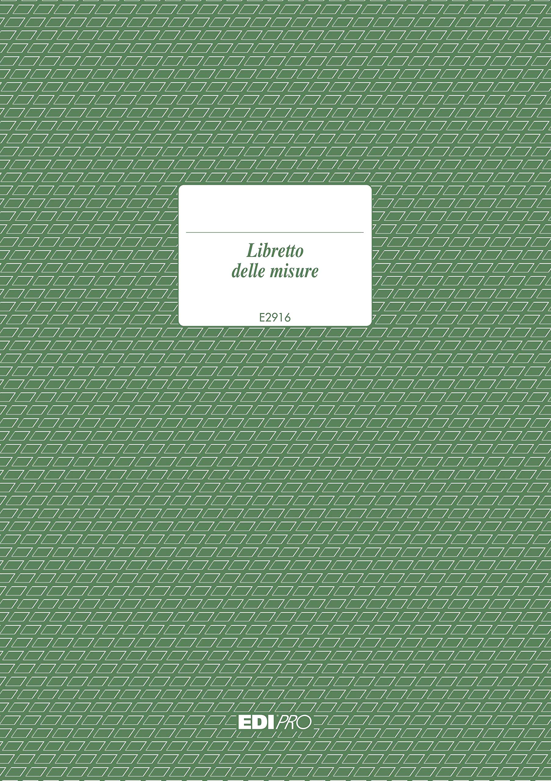 EDIPRO - E2916 - Size Book 47 Numbered Pages f.to 10,5x15