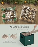 SONGMICS Christmas Decoration Storage Box 64 Slots 7.6 cm Green RFB036C01 view 4