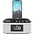 AZATOM Homehub Clock RADIO with Lightning Dock Alarm 30W Bluetooth for iPhone X, 8, 8 plus, 7plus, 7, 6s, 6, 5s, 5, SE Nano 7G, Touch 6G 5G , iPad mini and iPads, Black