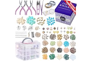 Modda Complete Jewelry Making Kit with Video Course, Includes Instructions, Beads, Necklace, Bracelet, Earrings Making, Crafts for Adults, Beginners, Christmas Gift for Teens, Girls 13-15, Moms, Women