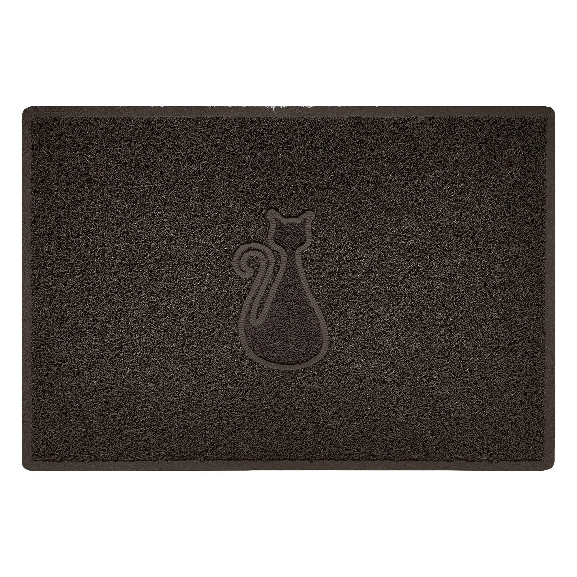 Nicoman CAT Embossed Shape Door Mat Dirt-Trapper Washable Barrier Doormat-(Use Indoor or Sheltered Outdoor)-(90x60cm/3x2ft,Large) Brown