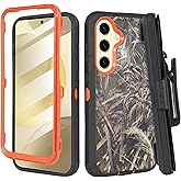 Thousandgear Compatible for Samsung Galaxy S25 Plus Case, Screenless, Rugged & Durable, with Port Protection, Includes Belt Clip Holster Clip Kickstand (Camo)