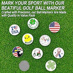 FINGER TEN Golf Ball Marker with Hat Clip Markers