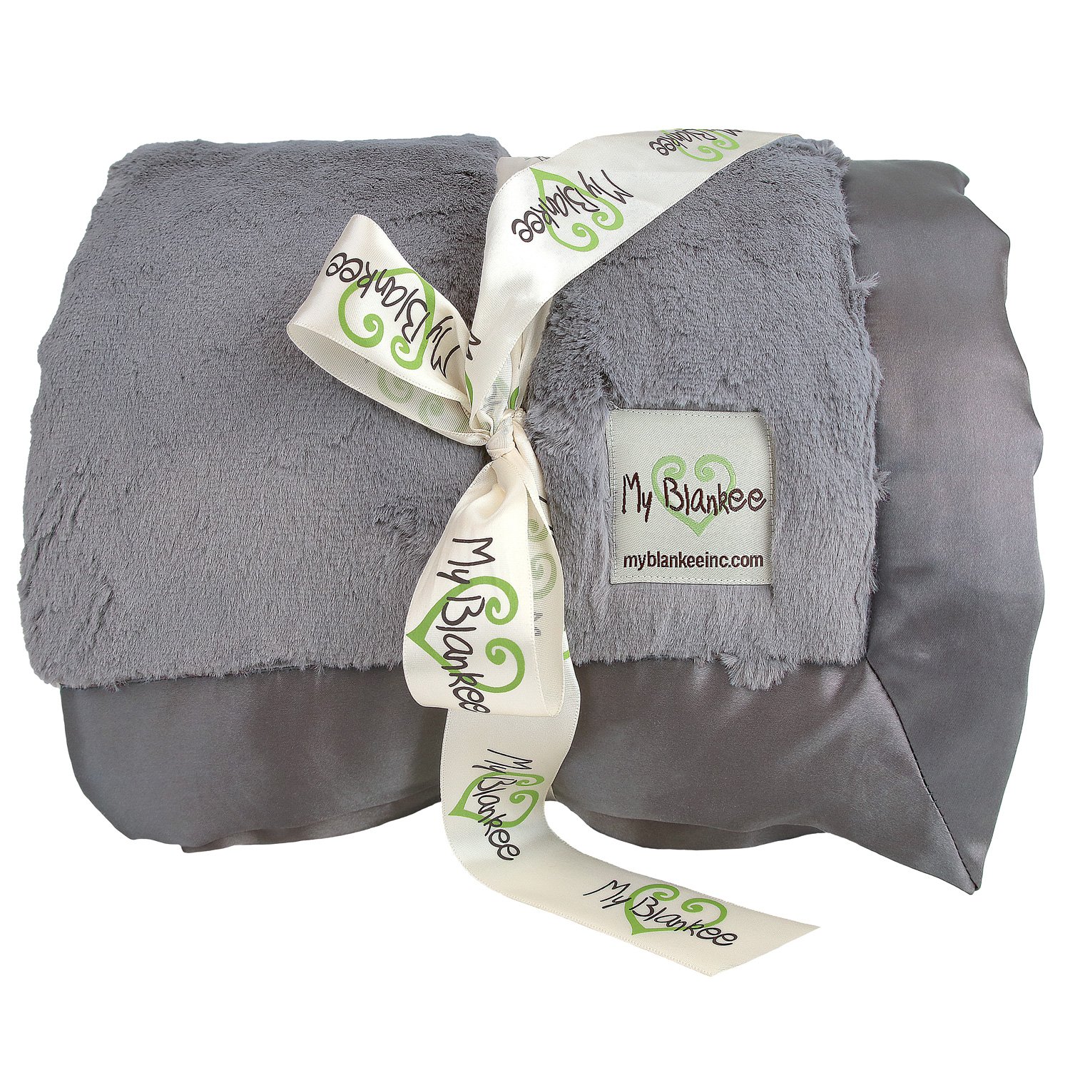 My Blankee Luxe Super Throw Blanket, Charcoal, 60'' X 70" Baby