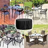 RICHIE Round Garden Table Cover 102x71cm Waterproof 420D Oxford UV Windproof view 6