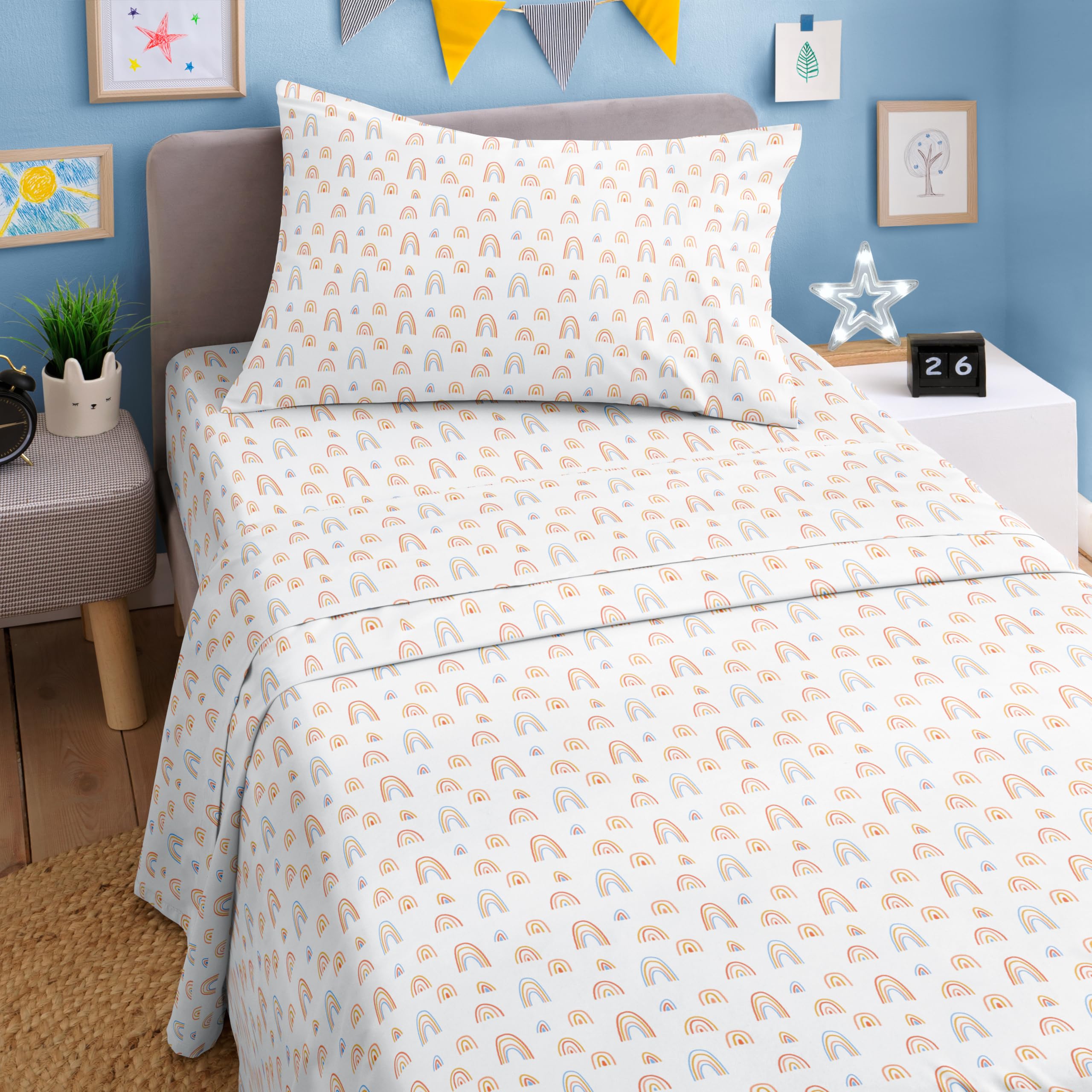 Kids Rainbows Twin 3 Piece Sheet Set - Boys, Girls, Teens, Toddler ...