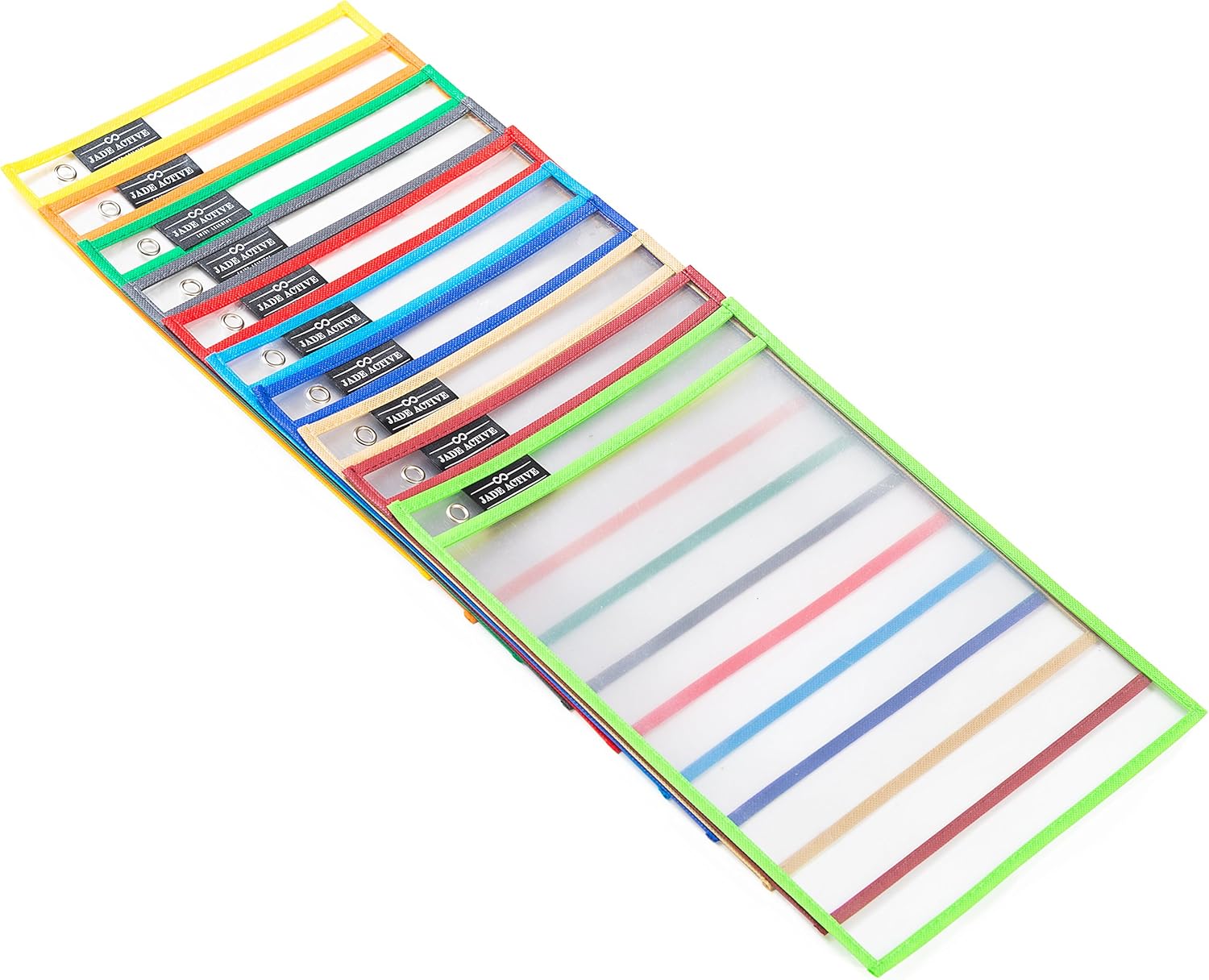 Dry Erase Pockets Sheet Protectors - Reusable + Oversized - Size 10 X 13 Inches - 30 Plastic Sleeves - Mixed Colors - Ideal to use at School or at Work : Office Products