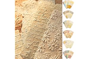 K KATTONE 168Pcs Textured Scrapbook Paper - 6 pack Embossed Rice Decoupage Paper Craft Special Mixed for Scrapbooking Junk Journaling Supplies Planner Bullet Cards Making Collage Decorative DIY Materials Gifts